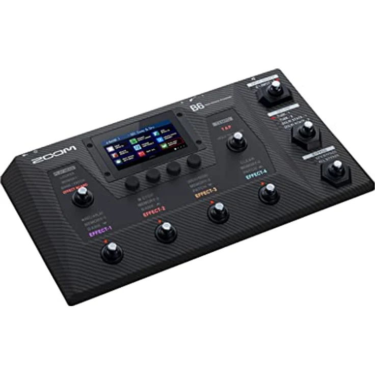 Zoom B6 Bass-Multieffektprozessor Pedalboard mit 9 Fußschaltern, Touchscreen, DI-Boxen, Looper und USB-Audiointerface für Studio & Bühne – Bild 2