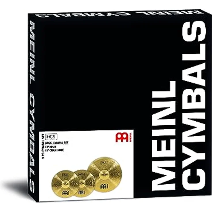 Meinl Cymbals Beckenset HCS Basic, 14 Zoll Hihat & 18 Zoll Crash-Ride, Messing mit traditionellem Finish – Bild 4