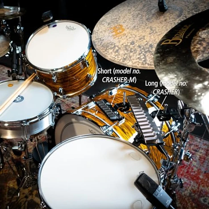 Meinl Turbo Crasher, Percussion Instrument aus Stahl mit schneidendem Sound, Farbe: Silber/Schwarz – Bild 6