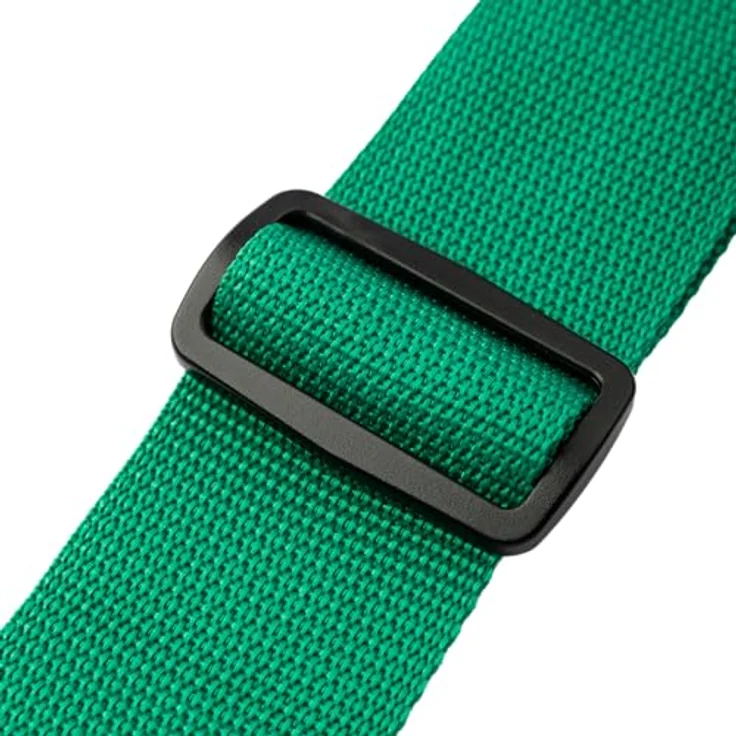 Levys Poly Strap 2" GRN, Gitarrengurt aus Polypropylen mit Lederendstück, verstellbar von 89 cm bis 157 cm, Grün – Bild 7
