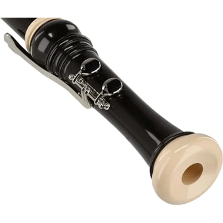 Aulos 533B Symphony Bass Recorder, barocke Griffweise, gebogener Windkanal, 4 Klappen, elfenbeinfarbige Komponenten, dunkelbrauner Korpus, inkl. Tasche – Bild 7