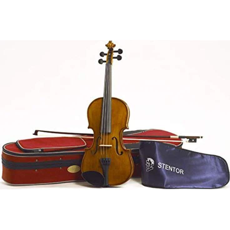 Stentor SR1500 Violin Student II 4/4, Schülergarnitur mit massive Fichtendecke, Ahornkorpus und Ebenholz-Griffbrett – Bild 4