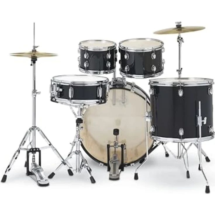 Gretsch Drums Renegade 22" Black Mist, Schlagzeug-Set mit Pappelholz-Kessel und Chrom-Hardware, inkl. 22"x16" Bass Drum, 14"x5" Snare, 16"x14" Floor Tom und 10"x7" & 12"x8" Toms, mit kompletem Zubehör – Bild 2