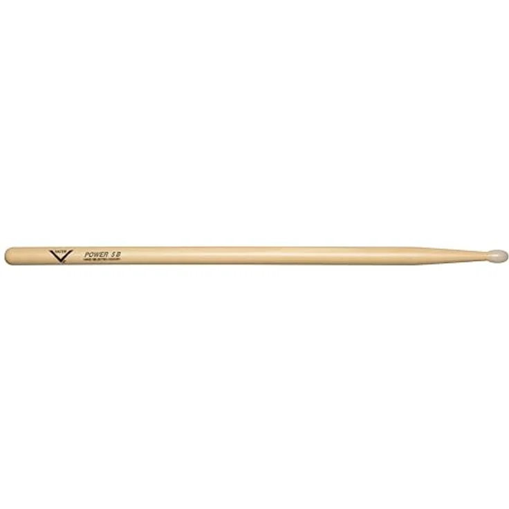 Vater 5BN Power Drum Sticks, Nylon Kopf, 16 1/2" Länge, American Hickory Holz, 0,610" Durchmesser – Bild 2