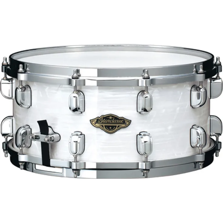 Tama 14"x6,5" Starclassic Walnut/Birch Snare Drum, Limited Edition in White Pearl, 6mm Folierter Kessel, Chrom Kesselhardware, ausgewogener Klang