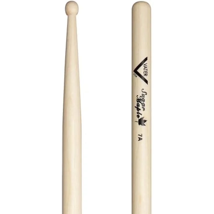 Vater 7A Sugar Maple Sticks, Drumsticks aus amerikanischem Ahornholz mit Holz-Kopf, ideal für Jazz Drummer