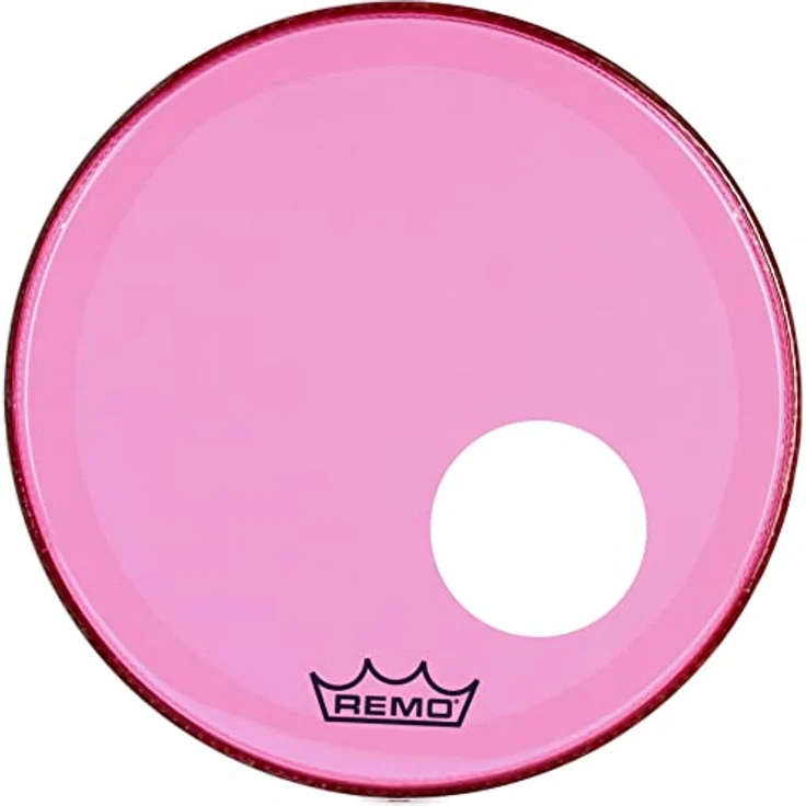 Remo 20" P3 Colortone Reso Purple, Bass Drum Resonanzfell mit 5" Mikrofonloch, lila, 10 mil stark, kräftiger Ton mit kurzem Sustain – Bild 2