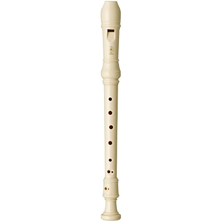 Yamaha YRS-23 Sopranblockflöte, deutsche Griffweise, Doppelloch, ABS-Kunststoff, weiß, inkl. Tasche – Bild 1