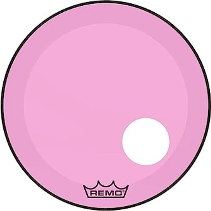 Remo 20" P3 Colortone Reso Purple, Bass Drum Resonanzfell mit 5" Mikrofonloch, lila, 10 mil stark, kräftiger Ton mit kurzem Sustain – Bild 8