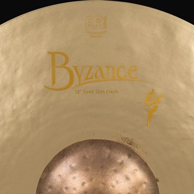 Meinl Cymbals Byzance Vintage Benny Greb Sand Crash Thin 18 Zoll Schlagzeug Becken, B20 Bronze, sandgestrahltes Finish, authentischer Vintage-Sound – Bild 5
