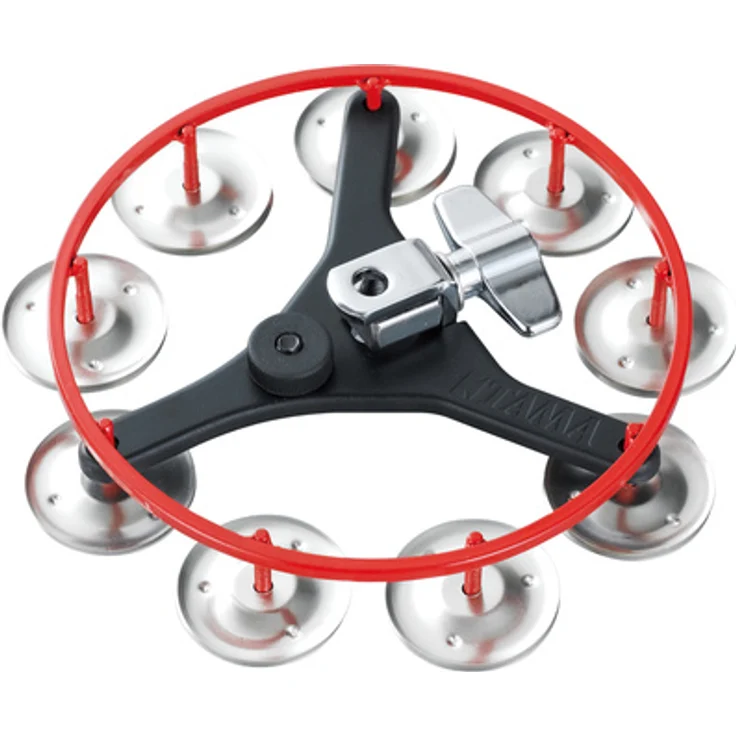 Tama TJR7 Jingle Ring Tambourine, leichtes Tambourin mit 9 Schellenpaaren aus Nickelsilber für hellen Sound