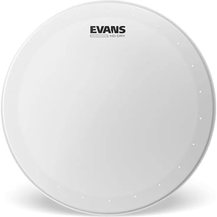 Evans 12" HD Dry Coated Tom Head, doppellagig mit kontrollierten Obertönen, weiß aufgeraut