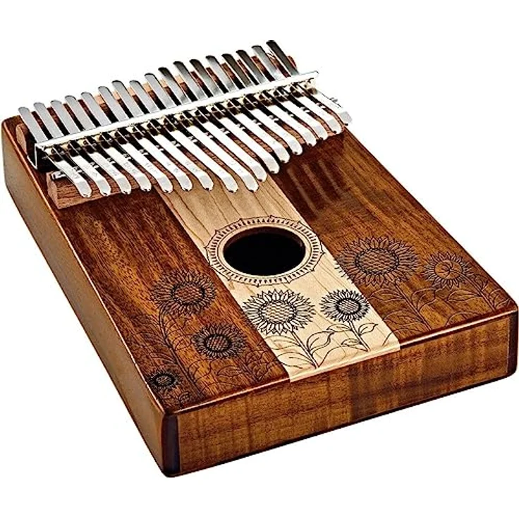 Sonic Energy Schallloch Kalimba KL1706H – C-Dur, 17 Töne aus Ahorn- und Akazienholz – Inkl. Etui, Leinentasche, Stimmhammer und Poliertuch, ideal für Meditation und Yoga – Bild 1
