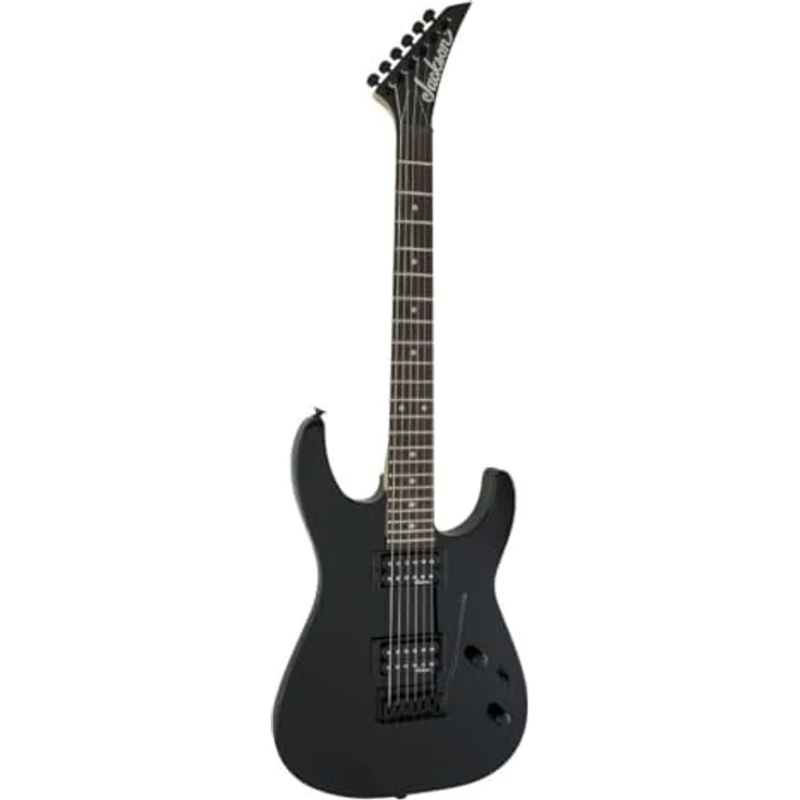 Jackson JS11 Dinky AM, E-Gitarre mit Lindenkörper, Amaranth-Griffbrett und schwarzen Humbucking-Tonabnehmern, Gloss Black – Bild 3