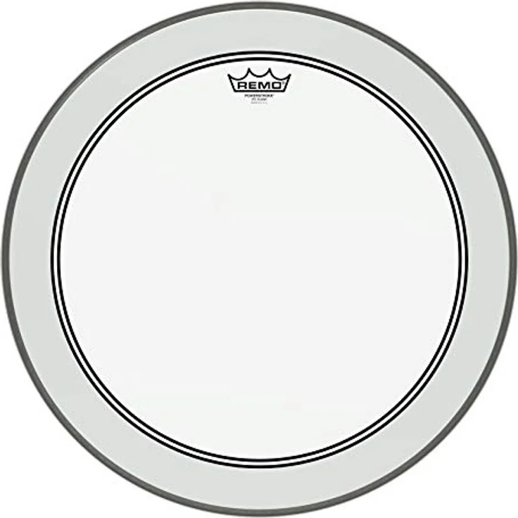 Remo 20" Powerstroke 3 Clear Bass Drum Fell, Einschichtig mit Impact Patch und doppelt verstärktem Rand für optimale Soundkontrolle – Bild 2