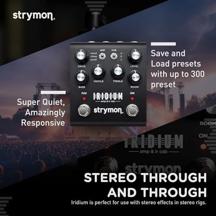 Strymon Iridium Amp & IR Cab, Effektpedal für E-Gitarre mit 24 Bit/96kHz Amp/Cab Simulationen und 9 IR Cabinet-Modellen, Made in USA – Bild 5