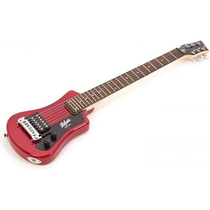 Höfner Shorty R, E-Gitarre mit Linde Korpus, Ahorn Hals, 1 Humbucker Pickup, rot – Bild 5