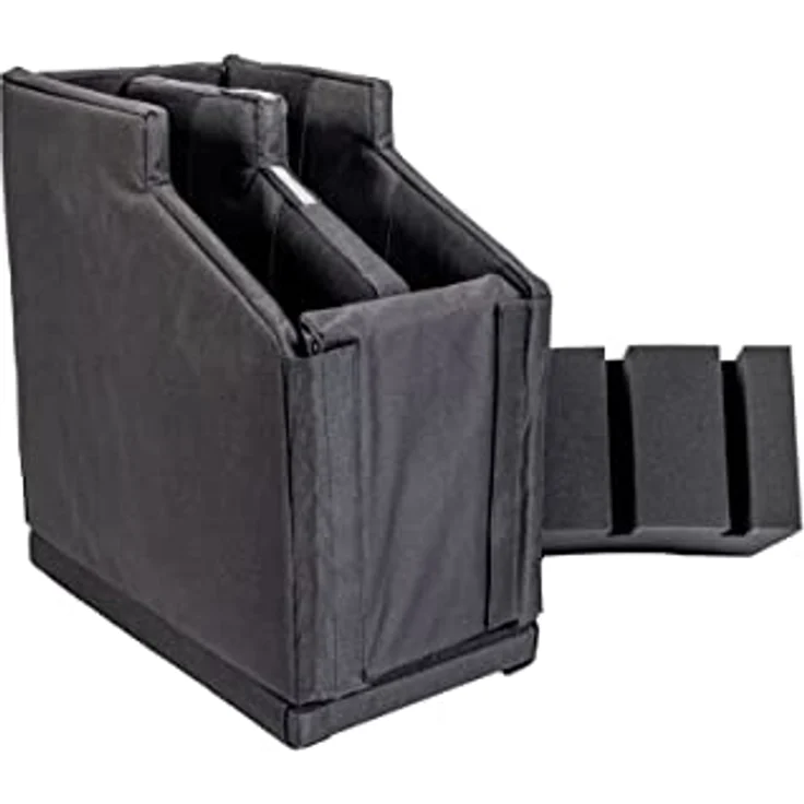Enki AMG-2 EXV Double Guitar Case, Gitarrenkoffer für 2 E-Gitarren, rotationsgeformtes Polyethylen, EVA Schaumstoffeinlage, geeignet für Explorer-, Flying V- und ML-Korpusform, abnehmbarer Deckel, Vorhängeschloss-Vorrichtung, 1397 x 539,8 x 292,1 mm, 12,7 kg – Bild 6