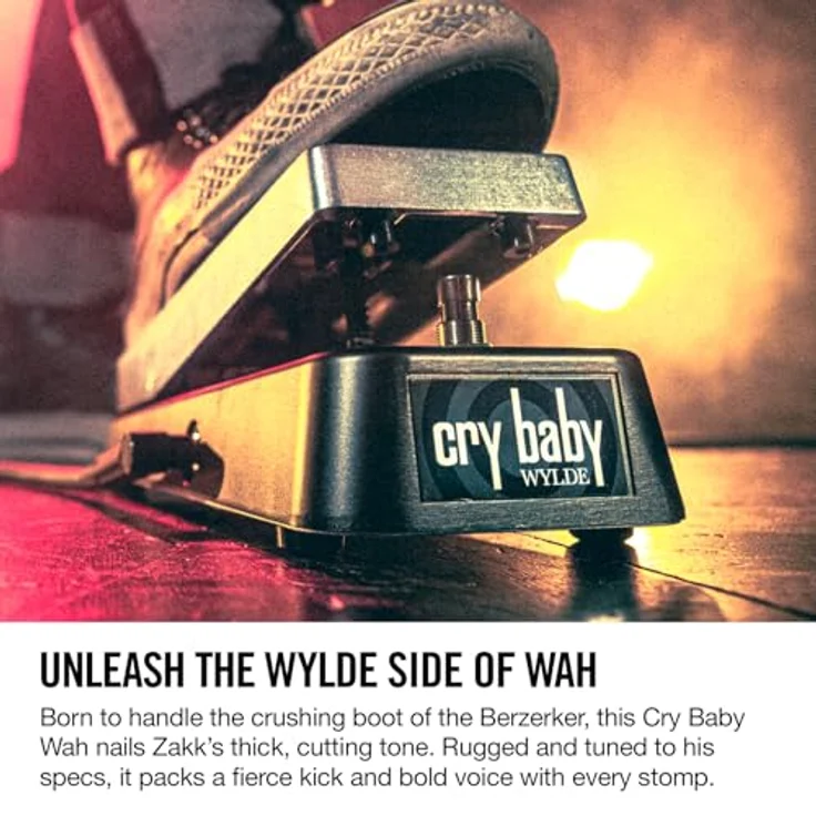 Dunlop Zakk Wylde Cry Baby Wah, WahWah-Pedal mit erweitertem Low-End, Silber-grau – Bild 2