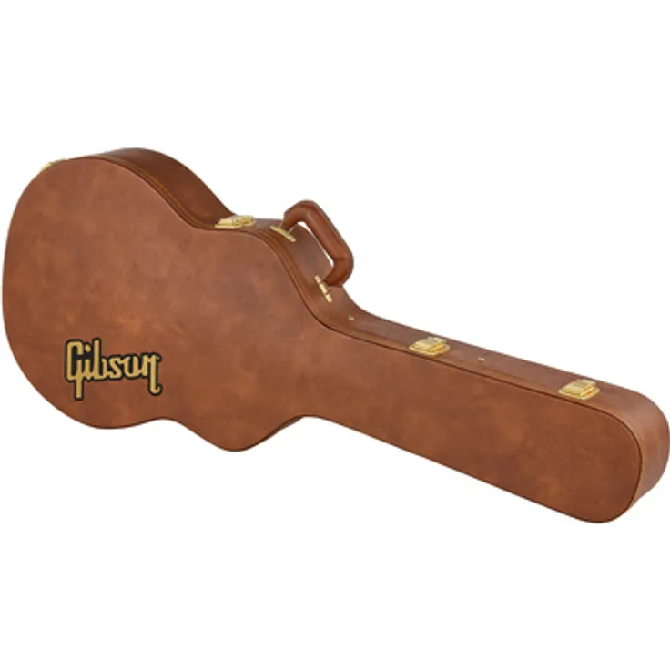 Gibson ES-335 Case, Gitarrenkoffer mit rotem Innenfutter und Zubehörfach, braun