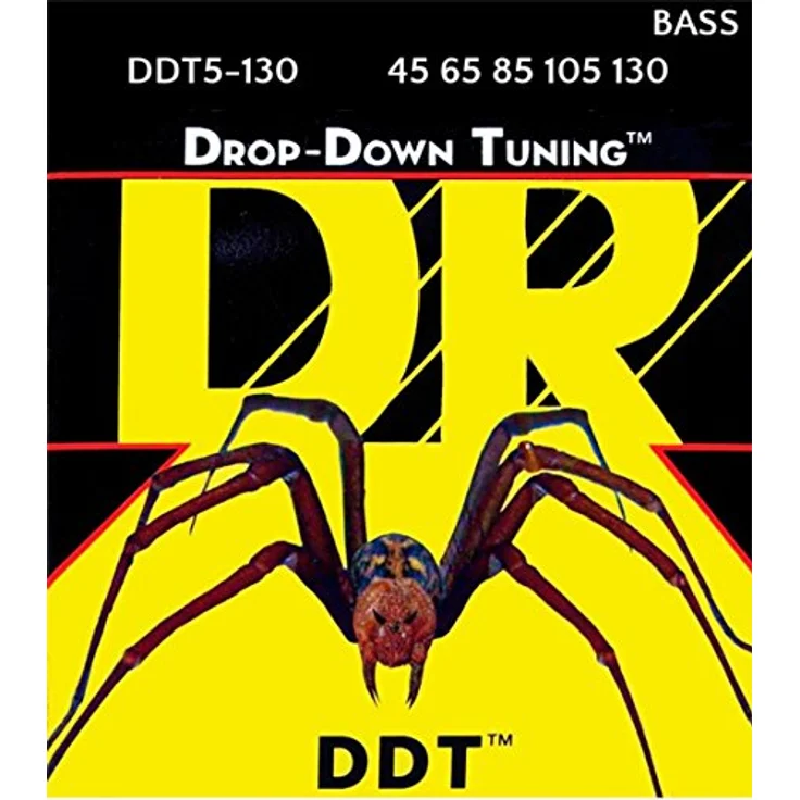 DR DDT5-130 Saiten DDT™ - Drop Down Tuning Bass Saiten, 5-Saiter mittel bis schwer 45-130, coated, silber