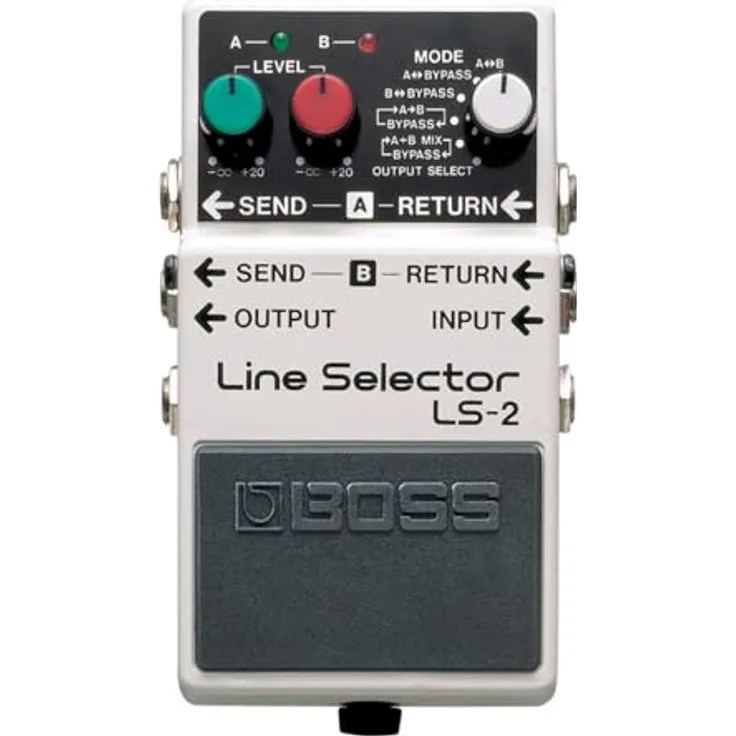 Boss LS-2 Line Selector, Gitarren-Effektgerät mit zwei schaltbaren Einschleifwegen und Verteilerbuchse