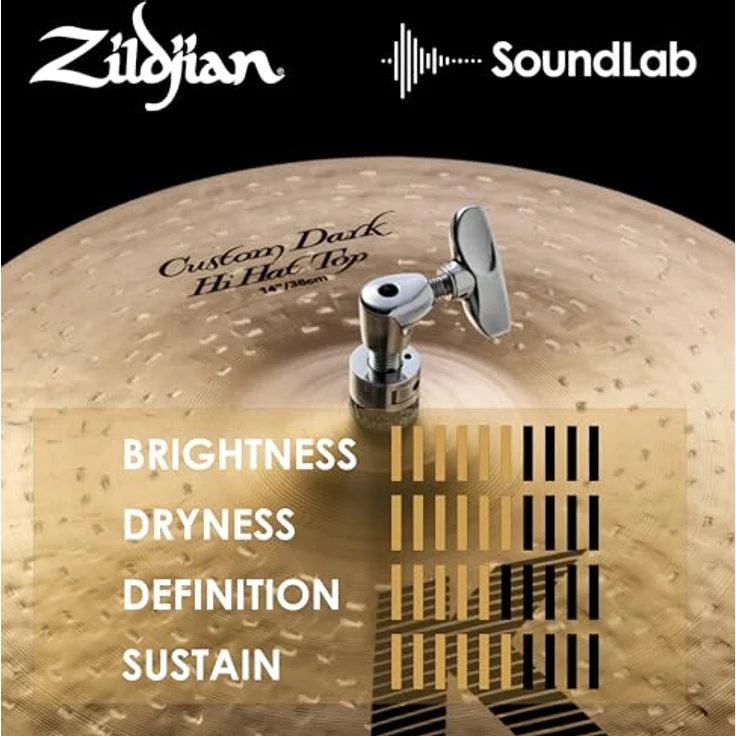 Zildjian 14" K-Custom Dark Hi-Hat, Schlagzeugbecken mit warmem, mitteltiefem Ton und klarem Stockanschlag – Bild 6