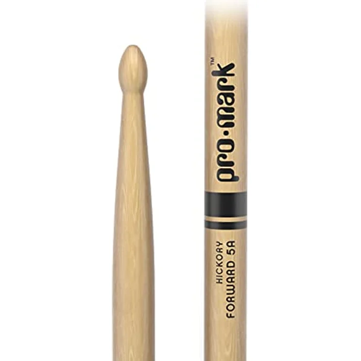 Pro Mark TX5AW 5A Hickory Drumsticks, 40,64 cm Länge, 1,40 cm Durchmesser, ovaler Holzkopf – Bild 2