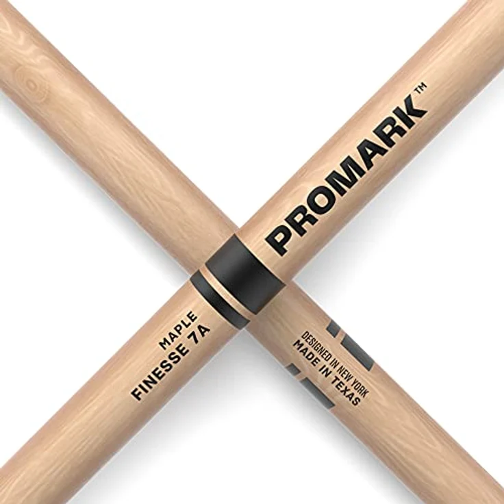 Pro Mark 7A Finesse, Drumsticks aus Ahornholz mit rundem Holzkopf, 40,6 cm lang, 1,35 cm Durchmesser – Bild 5