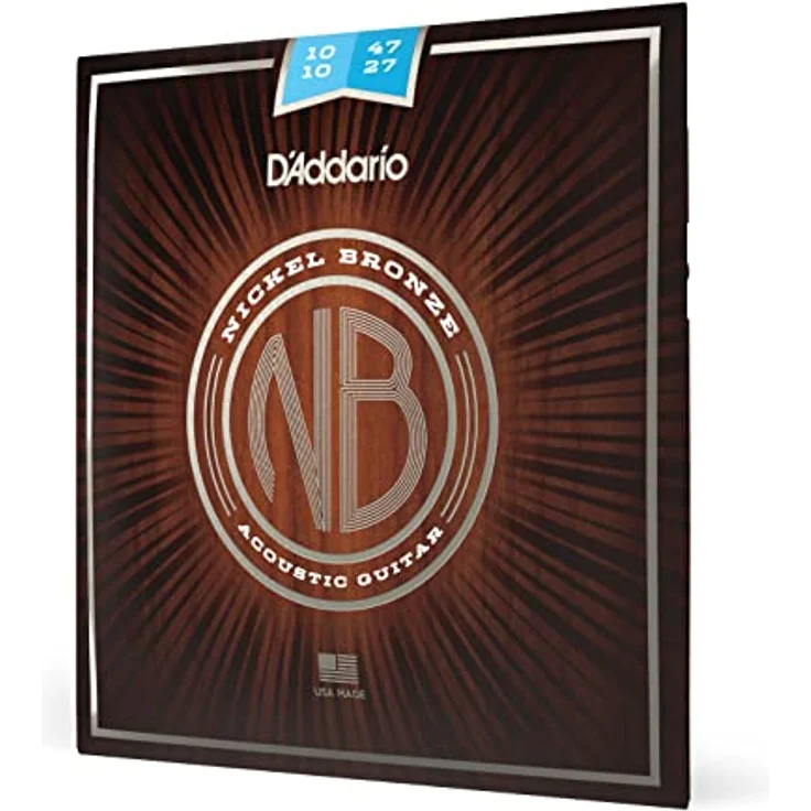 Daddario NB1047-12 Nickel Bronze Gitarrensaiten-Set für 12-Saiter, Light Gauge, Roundwound, langlebig und stabil in der Stimmung – Bild 1