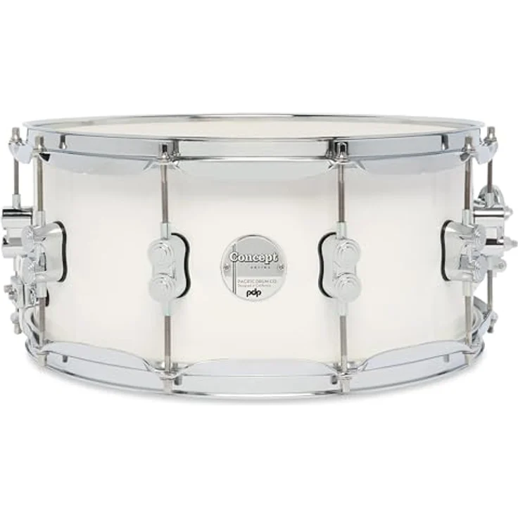 DW PDP 14"x6,5" CM Pearlescent White, Snare Drum aus 10-lagigem Ahorn mit Chrome Hardware und True-Pitch Spannschrauben – Bild 1