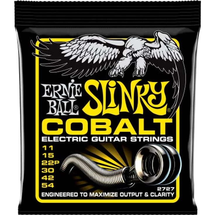 Ernie Ball Beefy Slinky Cobalt E-Gitarrensaiten, Stärke 11–54, verbesserte magnetische Beziehung für starke Bässe und klare Höhen, made in USA – Bild 1
