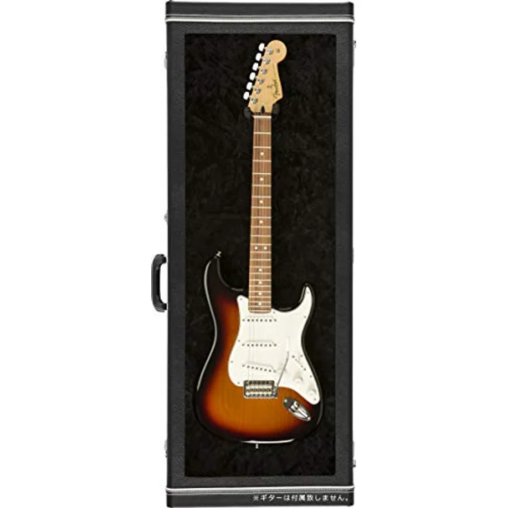 Fender Guitar Display Case BK, E-Gitarren-Display zur Wandmontage aus dreilagigem Sperrholz mit transparentem Plexiglas, schwarz, abschließbare Tür – Bild 1