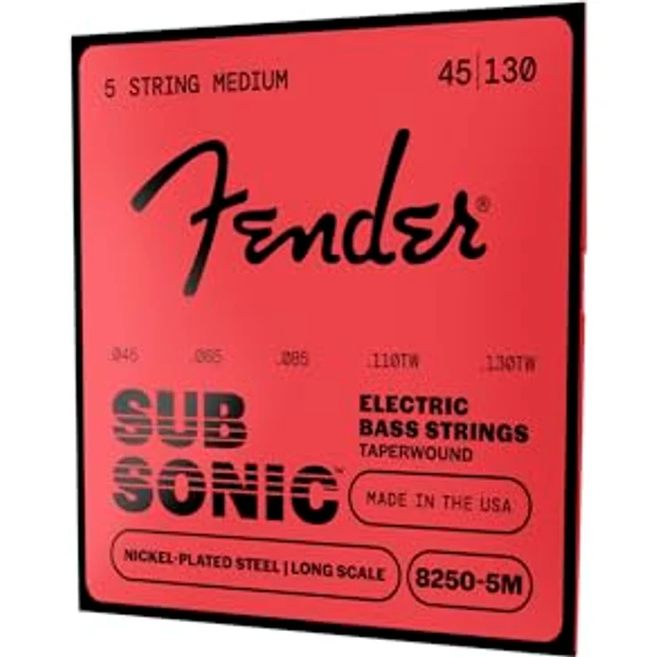 Fender 8250 Bass Strings, Nickel Plated Steel Taper Wound, Long Scale, Gauges .045-.130, 5er Set – Bild 3