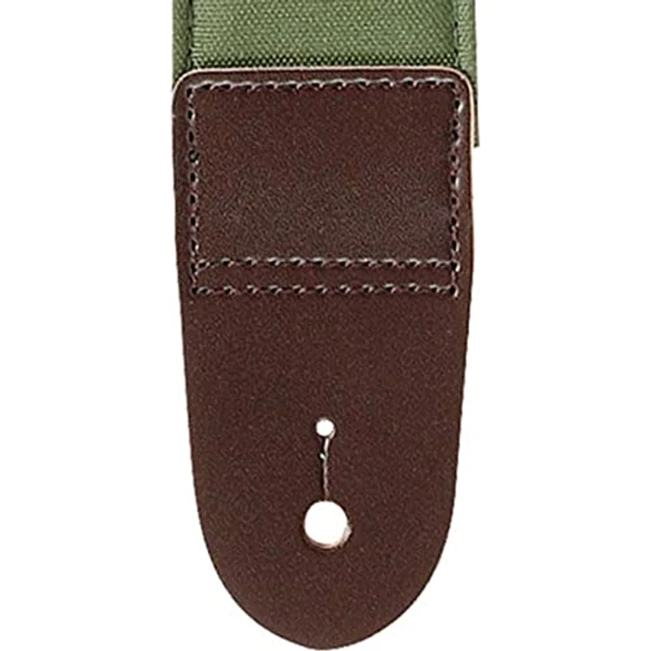 Ibanez DCS50-MGN Designer Strap, Gitarrengurt in Moosgrün, verstellbar bis 170 cm, mit Lederenden – Bild 3