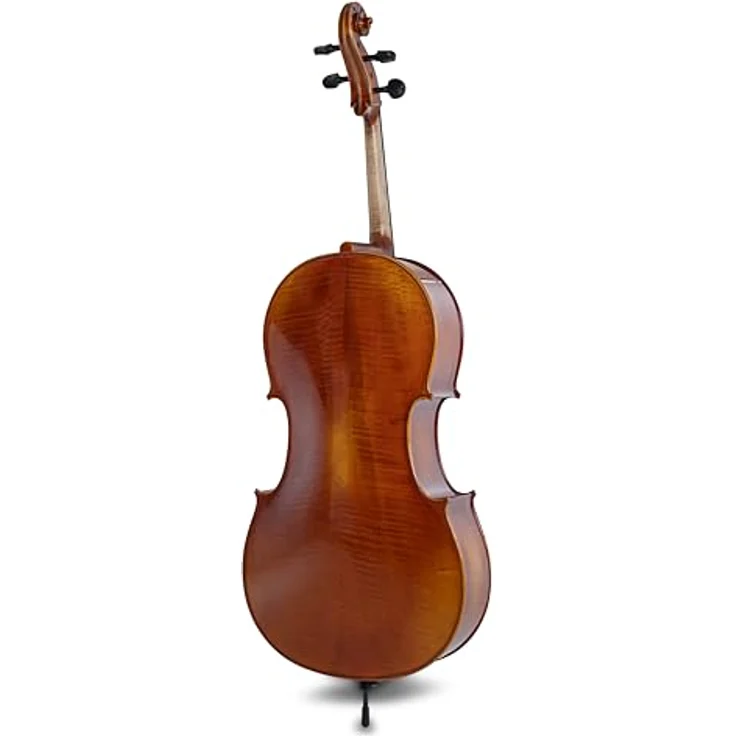 Gewa Maestro 1 Cello Set 1/4 CB, Cello aus europäischem Tonholz mit feiner Spiritus-Handlackierung, goldbraun, inklusive Carbonbogen und Cellotasche – Bild 3