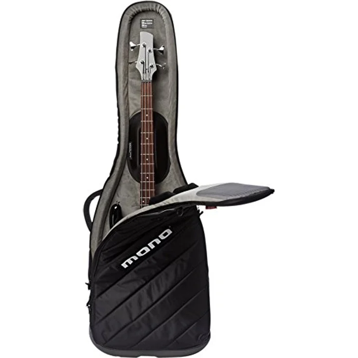 Mono Cases Vertigo Electric Bass M80-VEB-BLK, professionelles Gigbag für E-Bass, wasserabweisendes Sharkskin Nylon, 20 mm Polsterung, schwarz – Bild 1