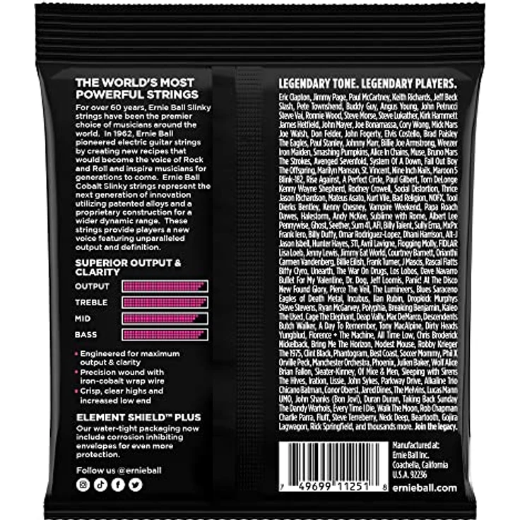 Ernie Ball Super Slinky Cobalt E-Gitarrensaiten, 3er Pack, Stärke 9–42 mit Cobalt-Legierung für erhöhte Leistungsfähigkeit – Bild 2