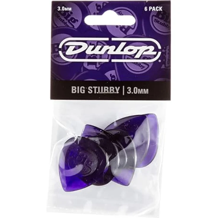 Dunlop Big Stubby Plektren 3,00mm, 6er Pack – Bild 1