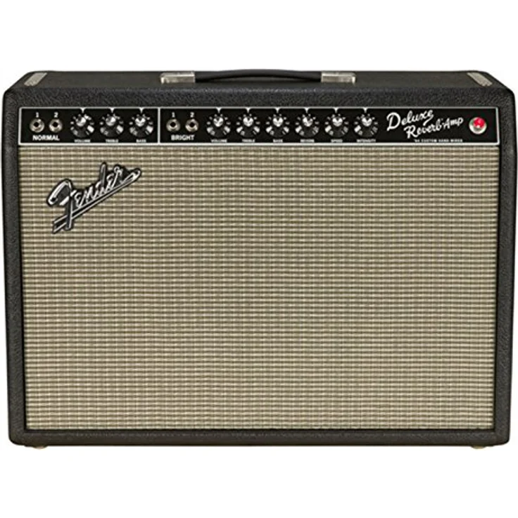 Fender 64 Custom Deluxe Reverb E-Gitarren Combo, Hand-Wired Vollröhre 20 Watt mit 12" Jensen C-12Q Lautsprecher, 2 Kanäle, Effekte Reverb und Tremolo, inkl. Doppelfußschalter und Schutzhülle – Bild 1