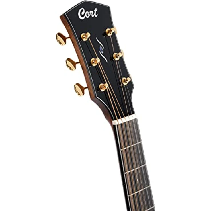 Cort Gold A6, Westerngitarre im Grand Auditorium Cutaway, massive Sitka-Fichten Decke, Mahagoni Boden & Zargen, Fishman Flex Blend, UV-Finish in Natur Hochglanz, inkl. Softcase – Bild 3