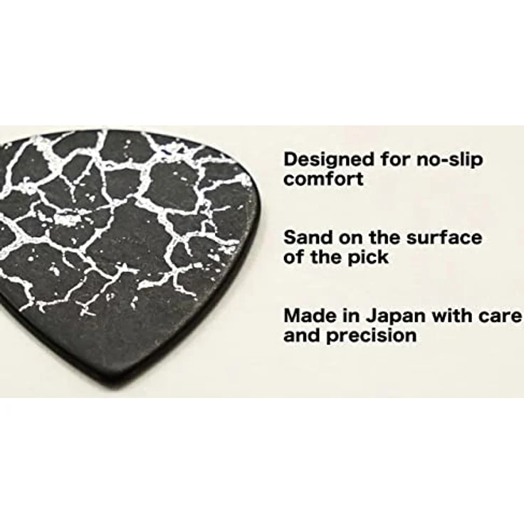 Ibanez Grip Wizard Series Sand Grip Flat Pick, 0,8 mm, gelb, 6 Stück – Bild 5