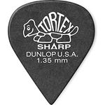 Dunlop Tortex Sharp Plektren 1,35 mm, 12er Pack, schwarz