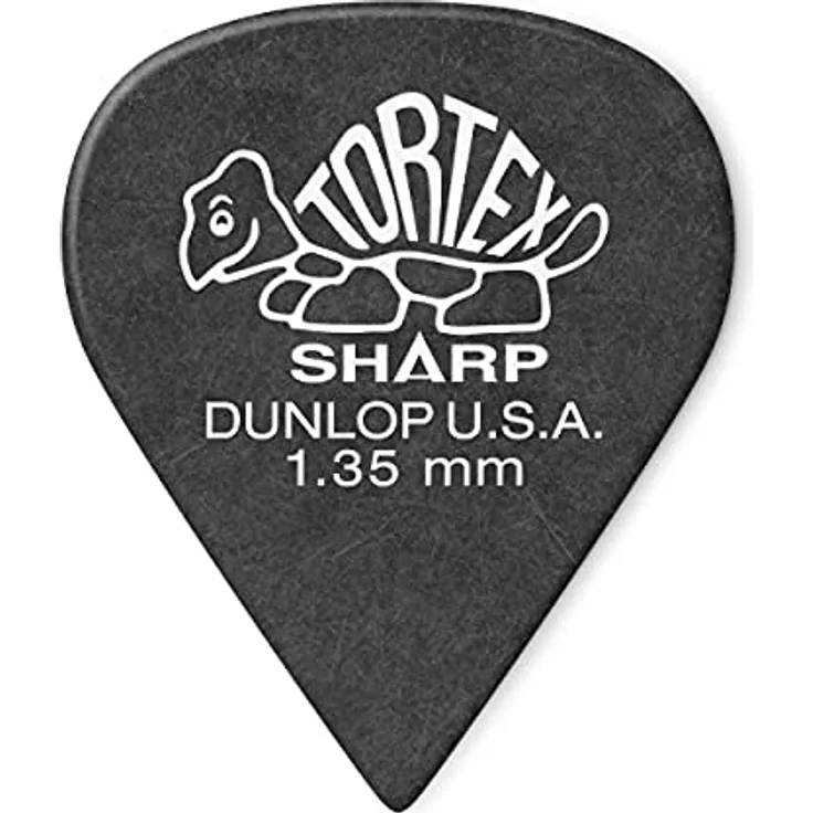 Dunlop Tortex Sharp Plektren 1,35 mm, 12er Pack, schwarz