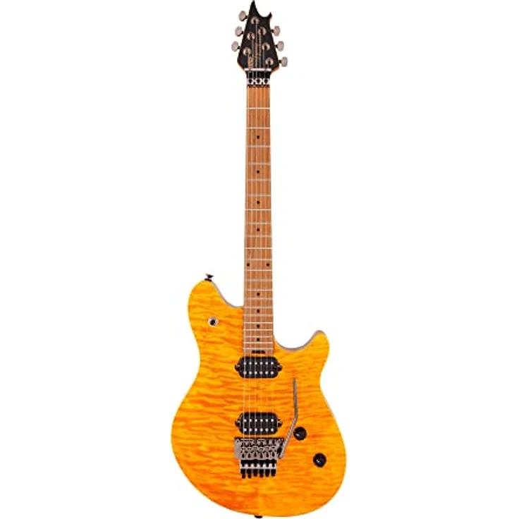 Evh Wolfgang WG Std QM TA, ST-Style E-Gitarre mit Wölkchenahorn-Decke, Trans Amber, Floyd Rose Tremolo – Bild 2