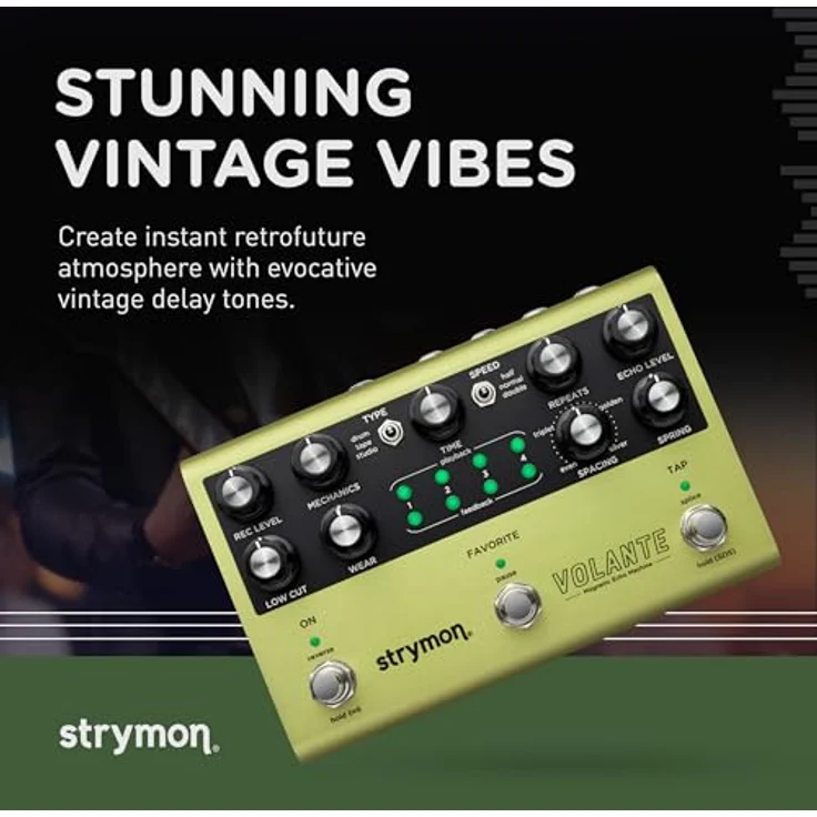 Strymon Volante, Delay-Pedal mit 3 Magnet Delays, Federhall und Looper, True Bypass, Schwarz – Bild 2