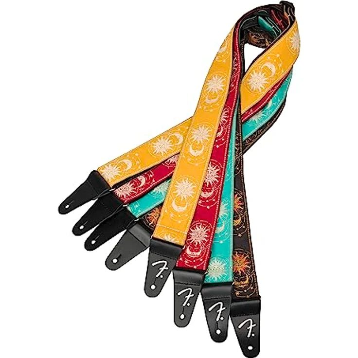 Fender AV II Sun Strap, Gitarrengurt aus Polyester Jacquard, verstellbar von 86-150 cm, Farbe: Sunburst – Bild 3