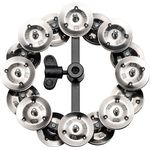 Meinl HTHH2BK Hi-Hat Tambourine, 5" Durchmesser, zweiteilig, verchromter Stahl, schwarz