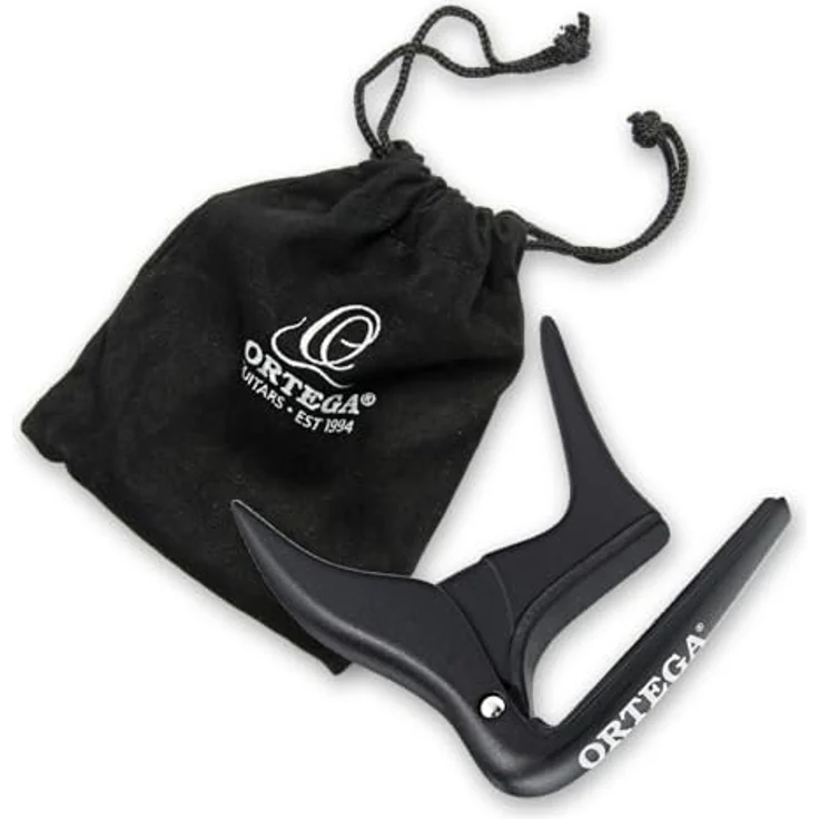 Ortega OCAPO-SBK, Kapodaster für klassische Gitarren bis 52 mm Sattelbreite, gummierte Auflage, schwarz matt – Bild 2