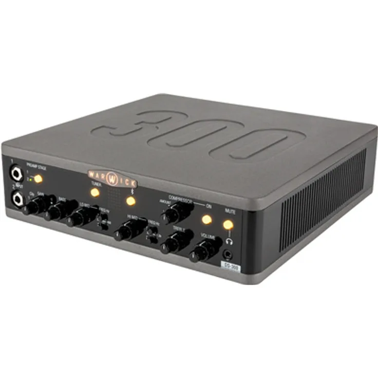 Warwick Stage Series DS 300, Zweikanal-Bassverstärker Topteil mit 300 W, USB & Bluetooth, 4-Band EQ, effektiver Kompressor